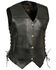 Milwaukee Leather Women's 6 Pocket Side Lace Vest - 4X, Black, hi-res