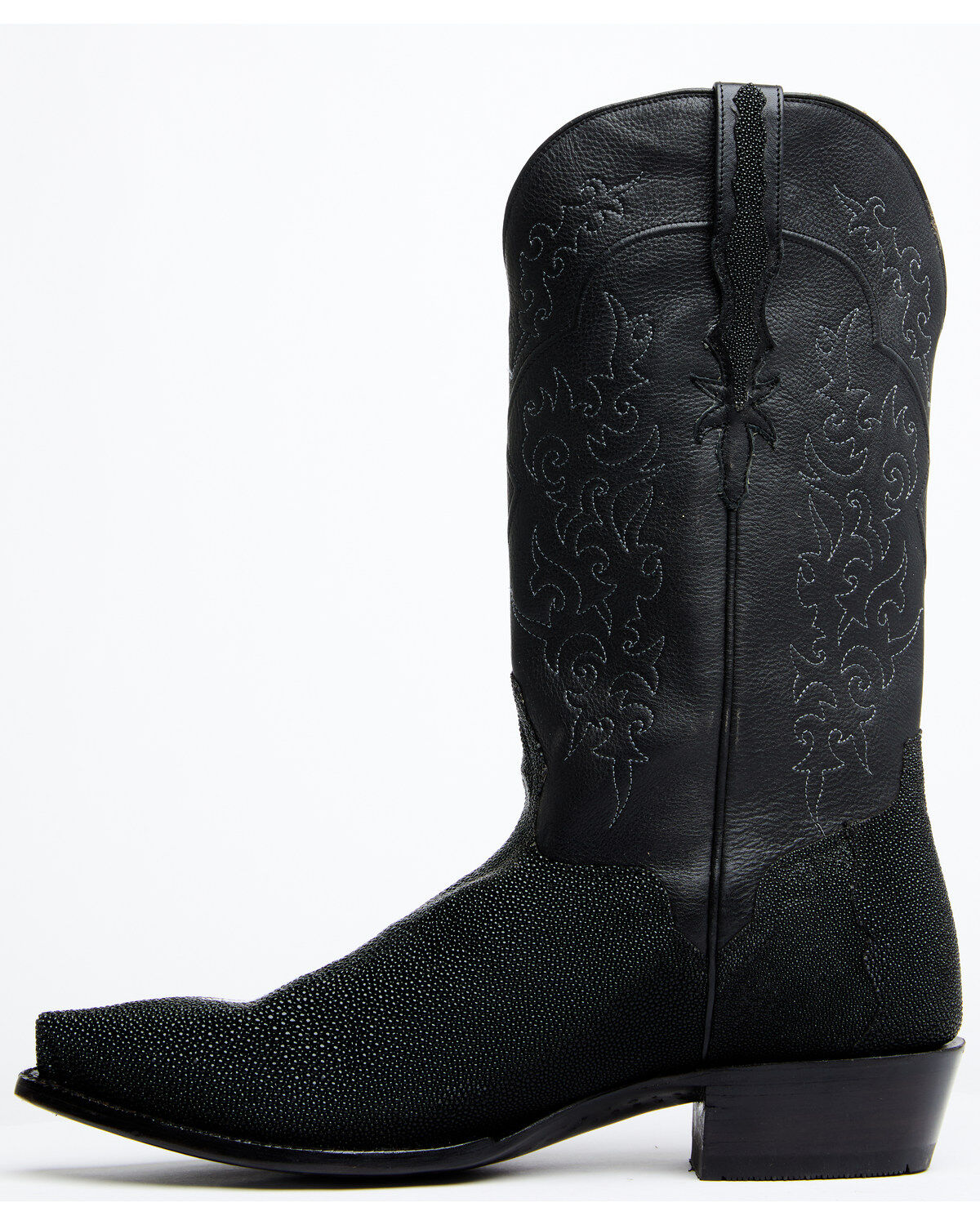Image #3 - El Dorado Men's Exotic Stingray Skin Western Boots - Snip Toe, Black, hi-res