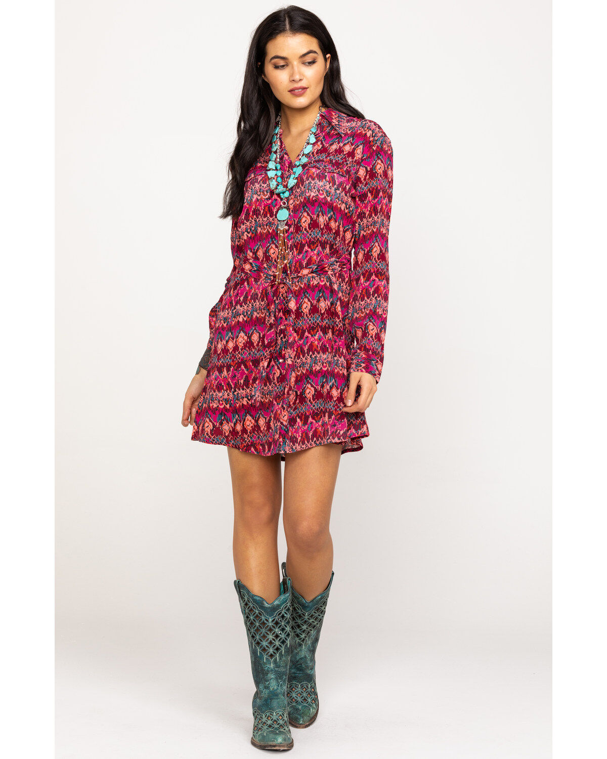 aztec shift dress