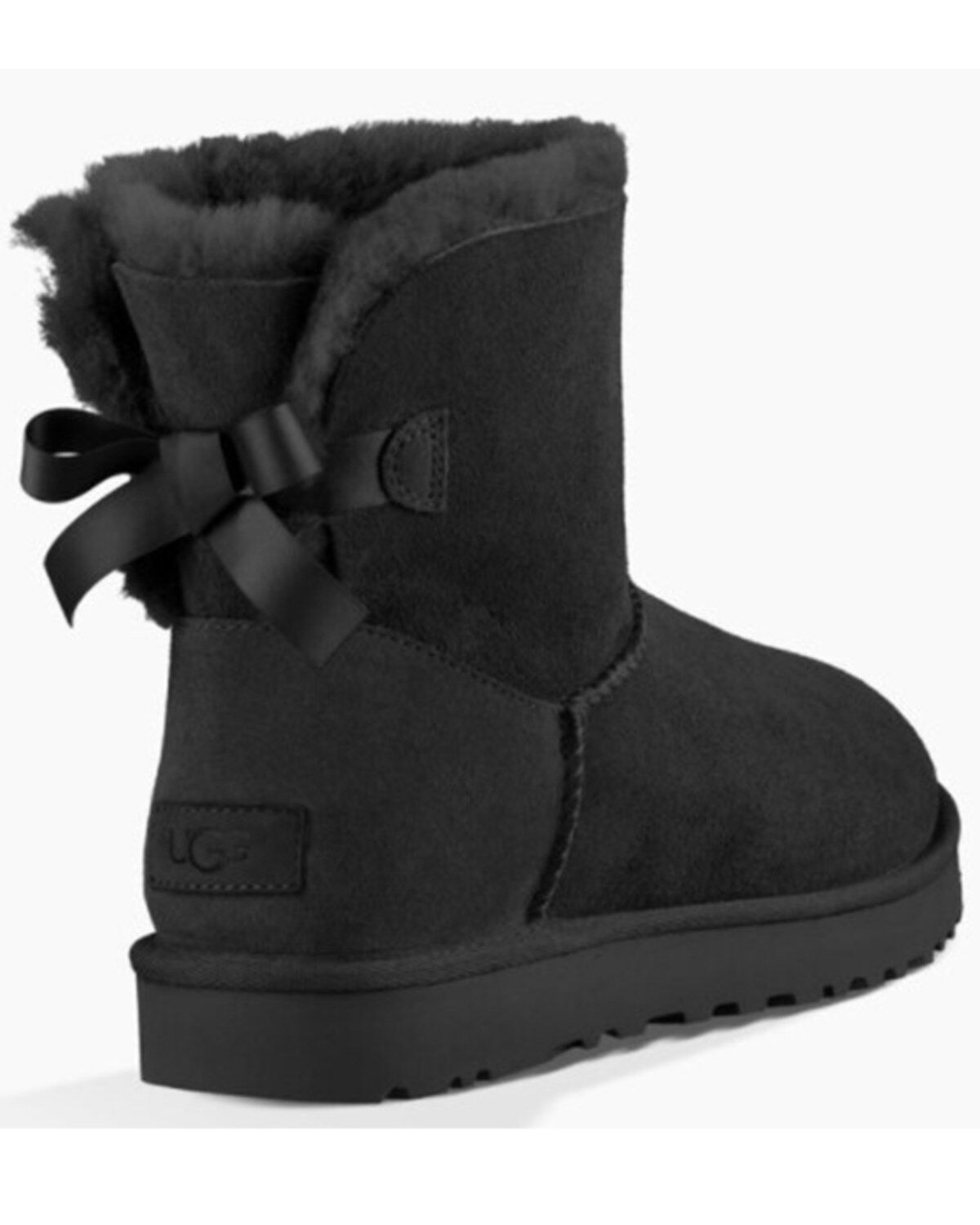 Image #4 - UGG Women's Mini Bailey Bow II Boot, Black, hi-res