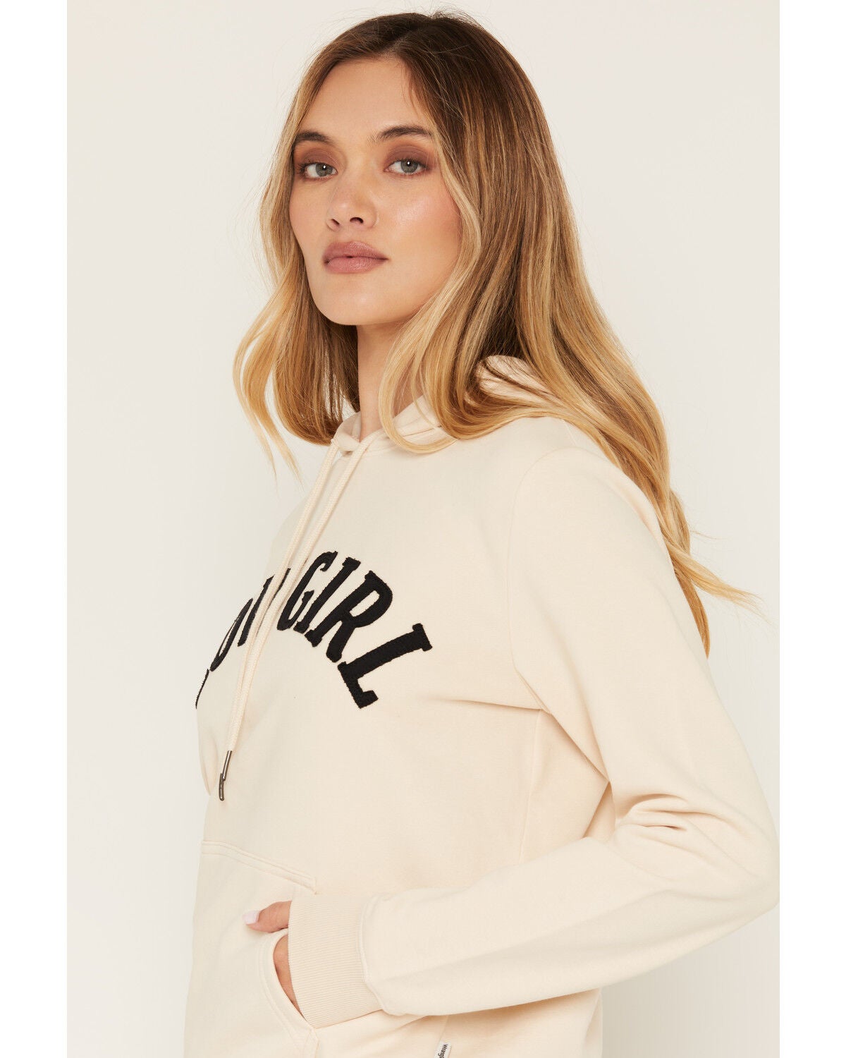 Image #2 - Wrangler Women's Cowgirl Hoodie, Cream, hi-res