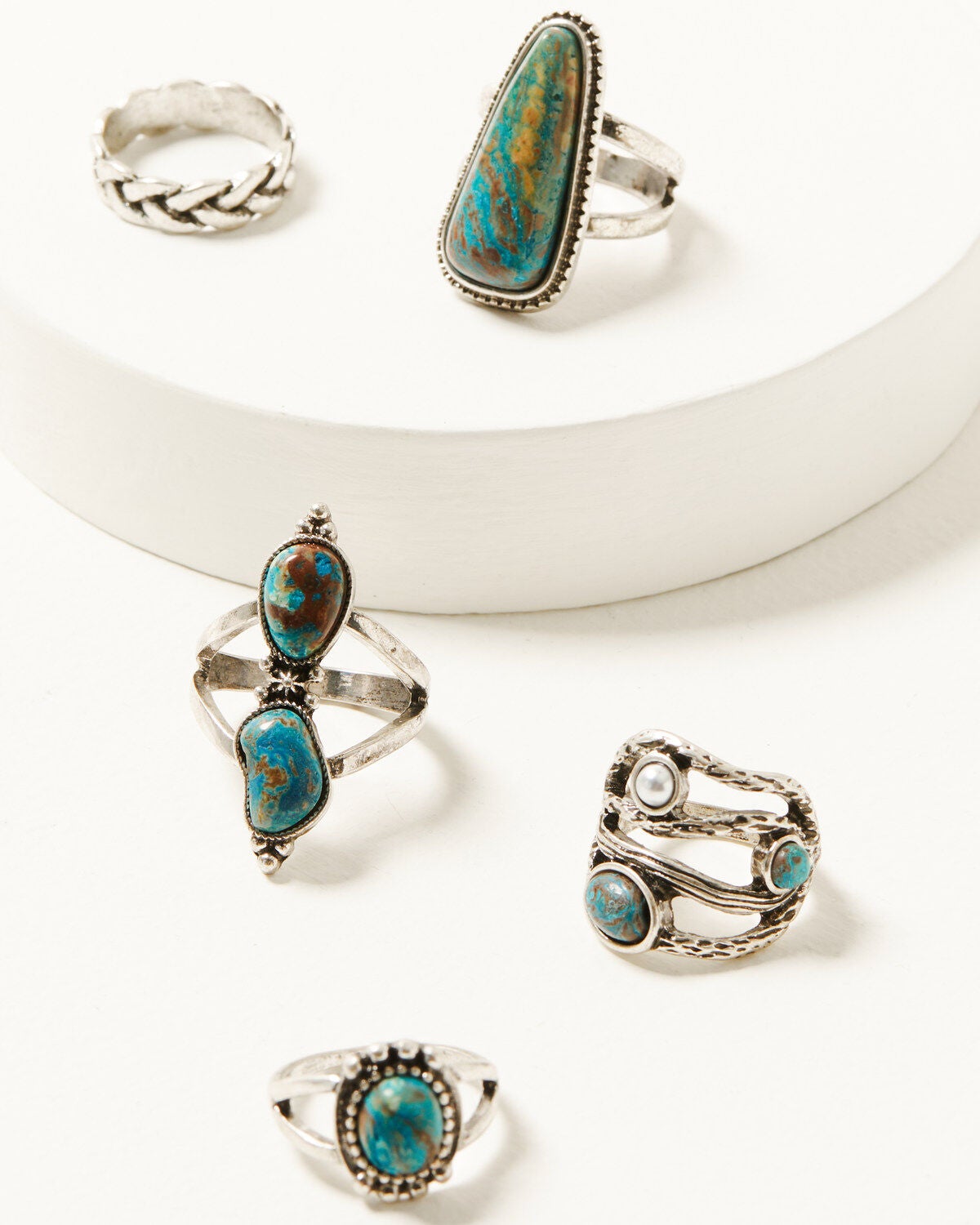 Shyanne Women's Gemma Ring Set - 5 Piece, Silver, hi-res