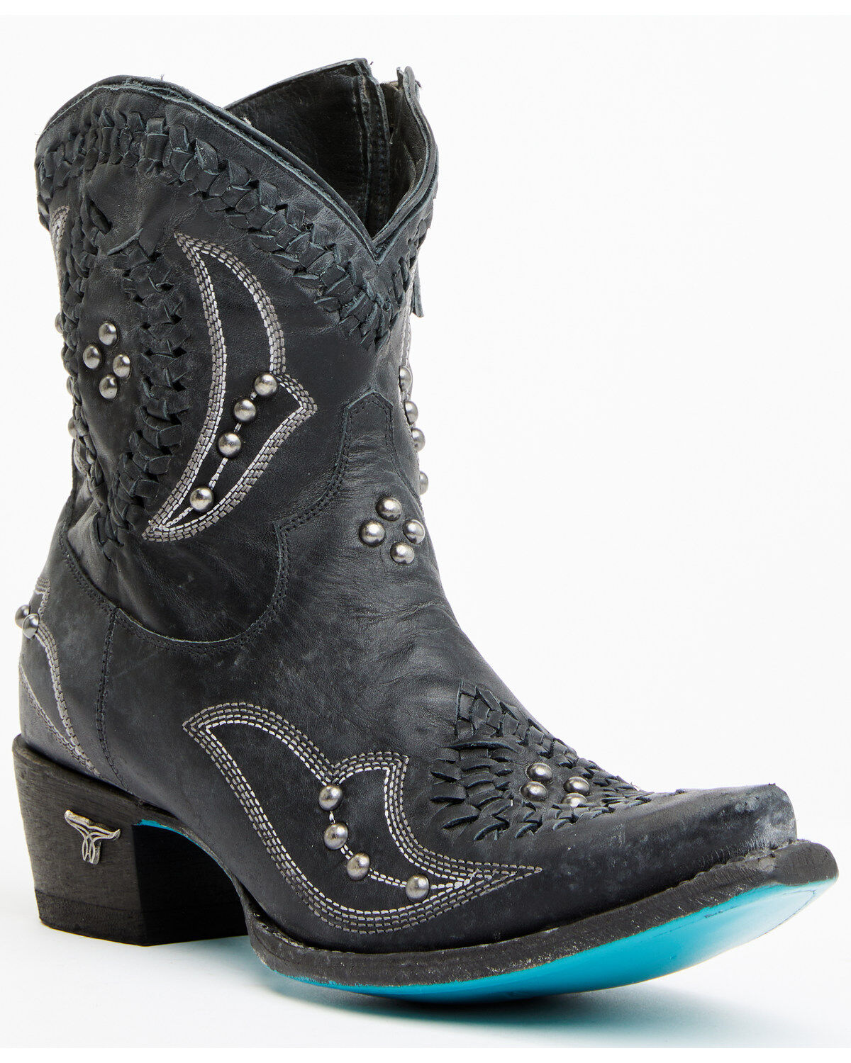 Image #1 - Lane Women's Cossette Western Booties - Snip Toe, Black, hi-res