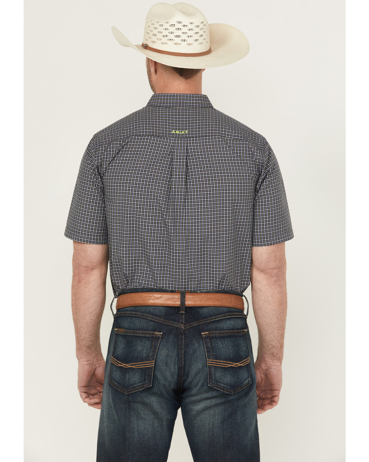 Image #4 - Ariat Men's Pro Series Caspian Plaid Print Short Sleeve Button-Down Western Shirt - Tall, , hi-res