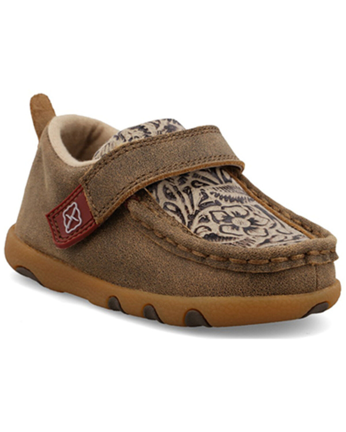 Image #1 - Twisted X Toddler Girls' Driving Mocs, Brown, hi-res