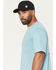 Image #3 - Carhartt Men's Relaxed Fit Lightweight Short Sleeve Pocket T-Shirt, Blue, hi-res