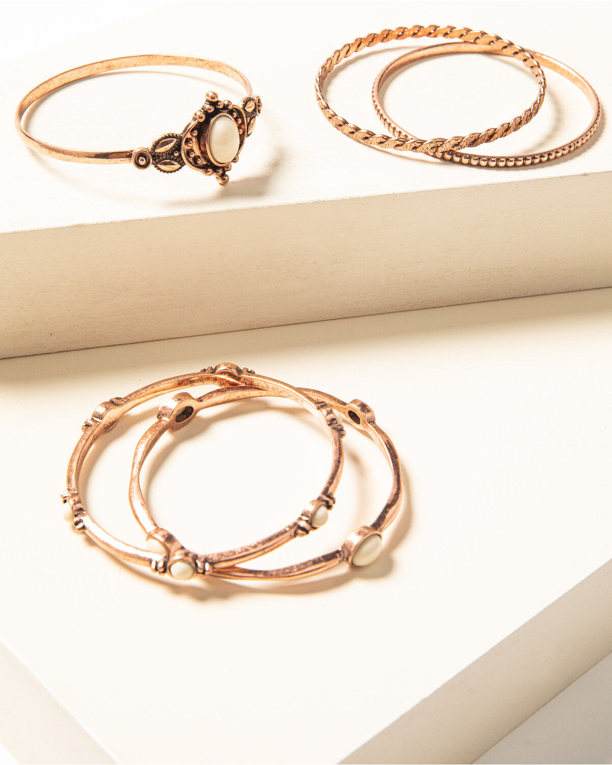 Image #3 - Shyanne Women's Desert Dreams Bangle Bracelet Set , Rust Copper, hi-res