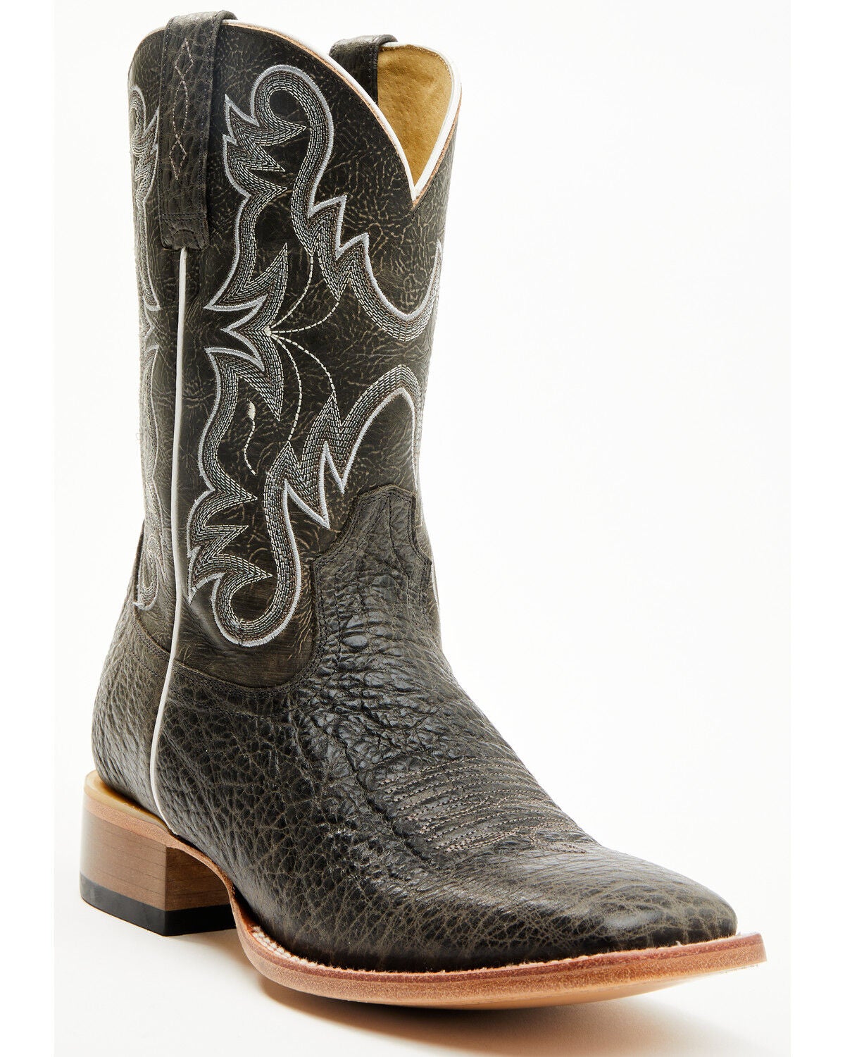 Cody James Men's Alton Western Boots - Broad Square Toe, Grey, hi-res