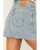 Image #4 - Levi's Women's Icon Light Wash Raw Hem Denim Mini Skirt, Blue, hi-res