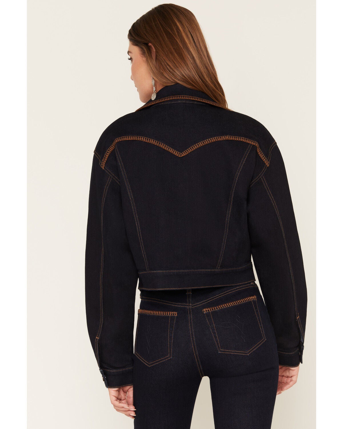 Image #4 - Shyanne Women's Wilder Cropped Denim Jacket, Dark Wash, hi-res