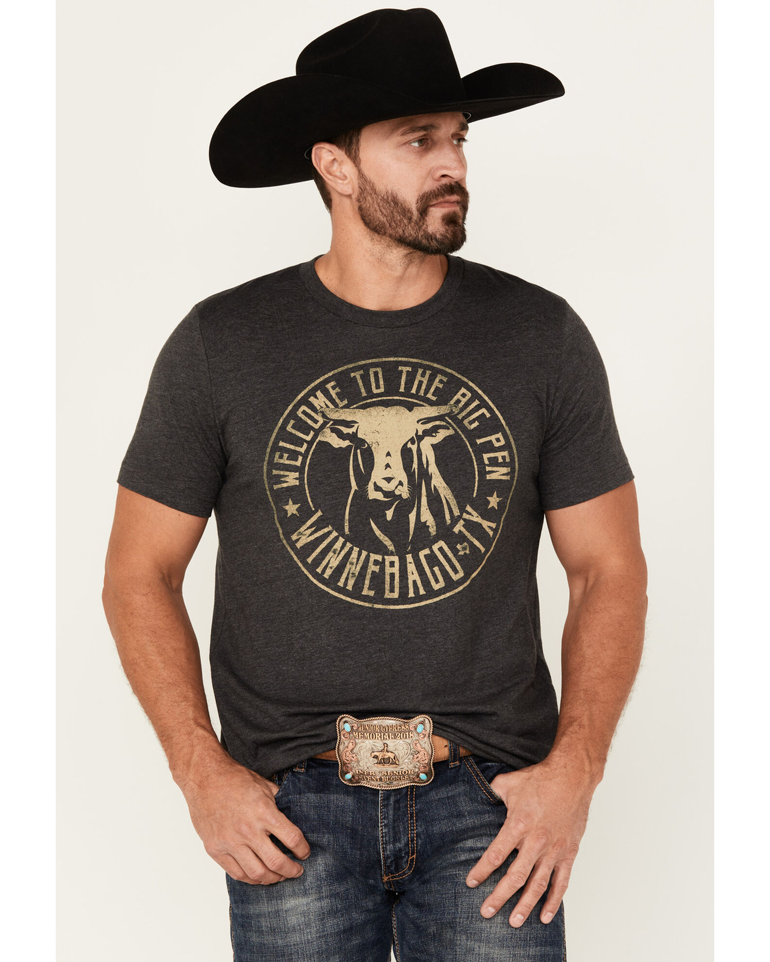 Product Name: Rodeo Time Men's Welcome To The Big Pen Short Sleeve Graphic  T-Shirt