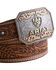 Image #2 - Ariat Kids' Floral Embossed Belt, Tan, hi-res