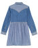 Image #2 - Wrangler Toddler Girls' Two Tone Long Sleeve Dress, Blue, hi-res