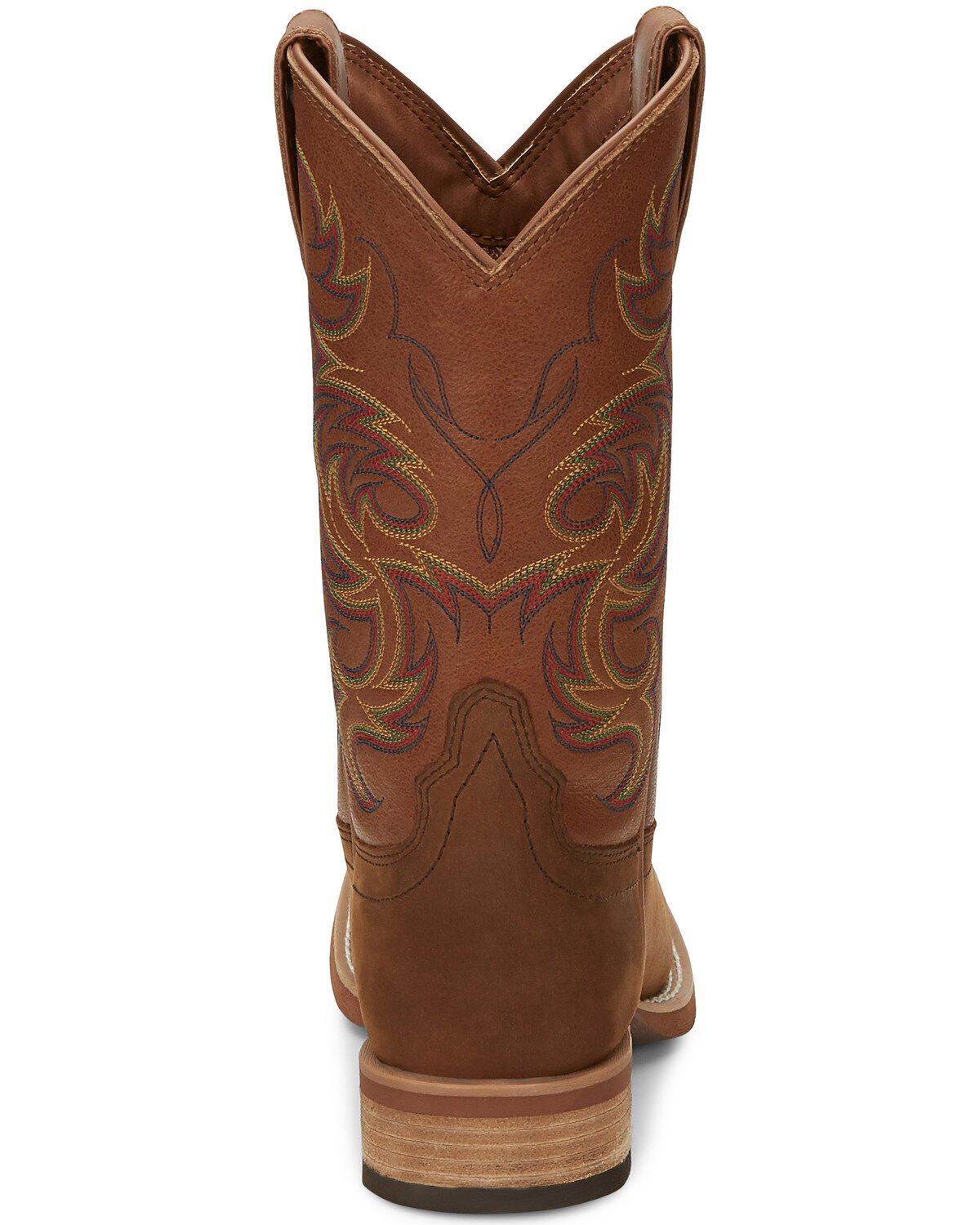 Image #4 - Justin Men's Cowman Cognac Western Boots - Broad Square Toe, , hi-res
