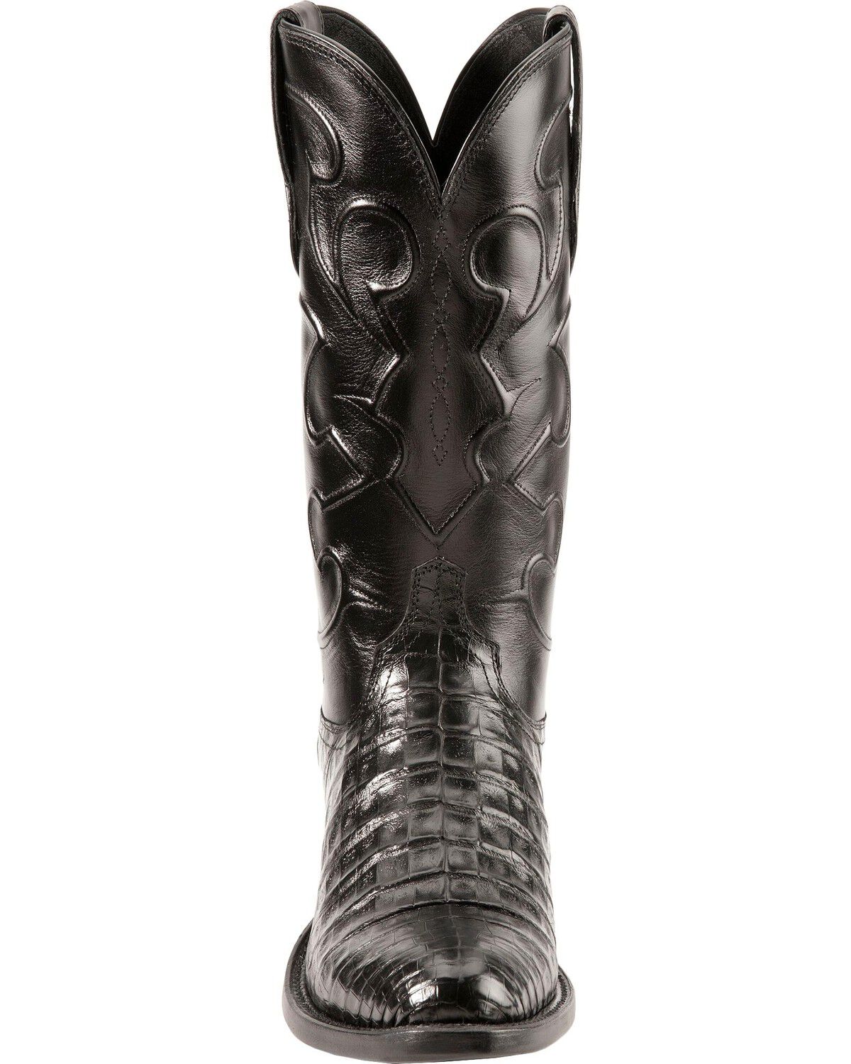 Image #4 - Lucchese Handmade 1883 Exotic Crocodile Belly Cowboy Boots - Round Toe, Black, hi-res