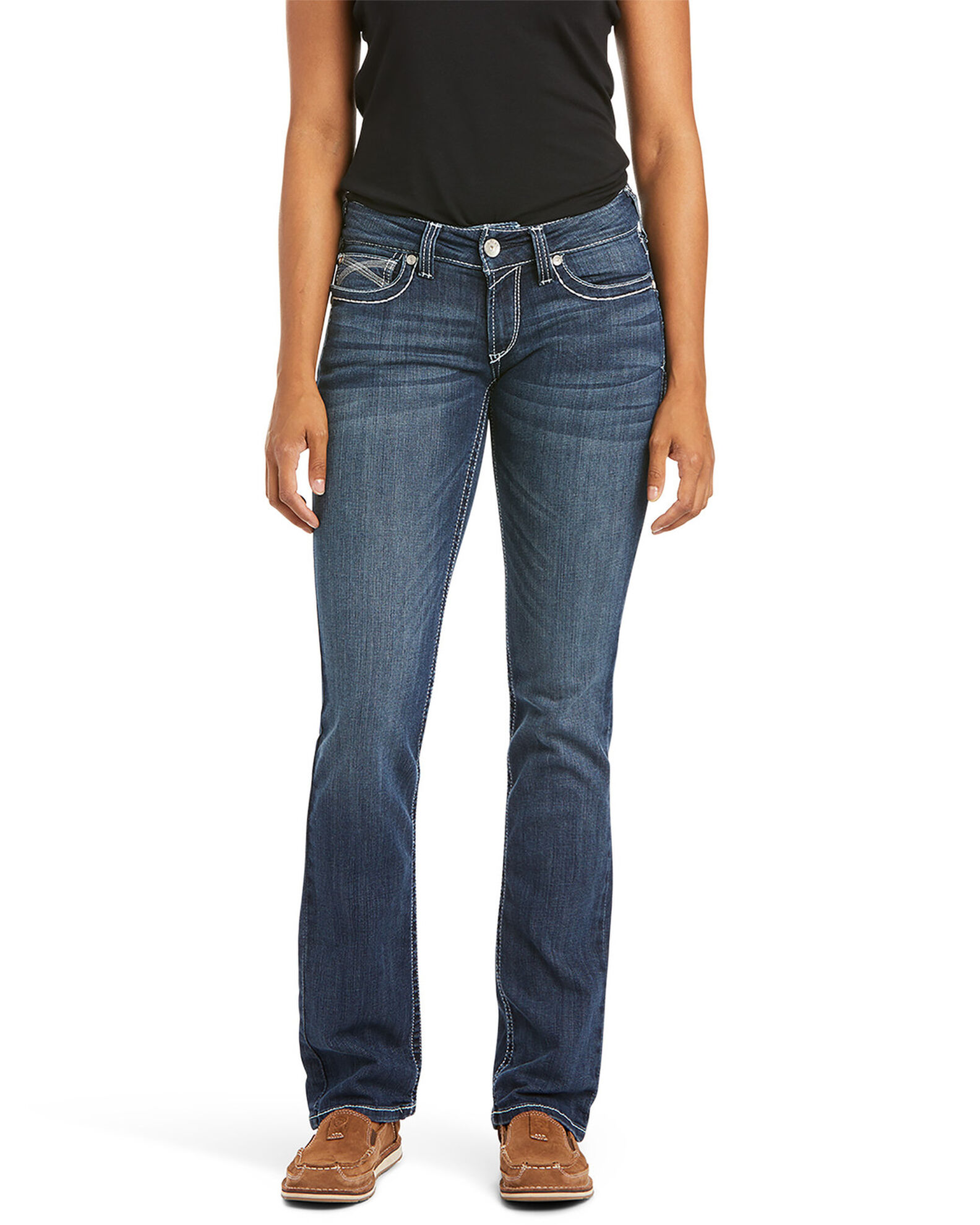 Image #1 - Ariat Women's Ivy Dresden Straight Leg Jeans, Blue, hi-res