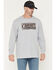 Image #1 - Carhartt Men's Logo Loose Fit Heavyweight Long Sleeve Graphic T-Shirt, Heather Grey, hi-res