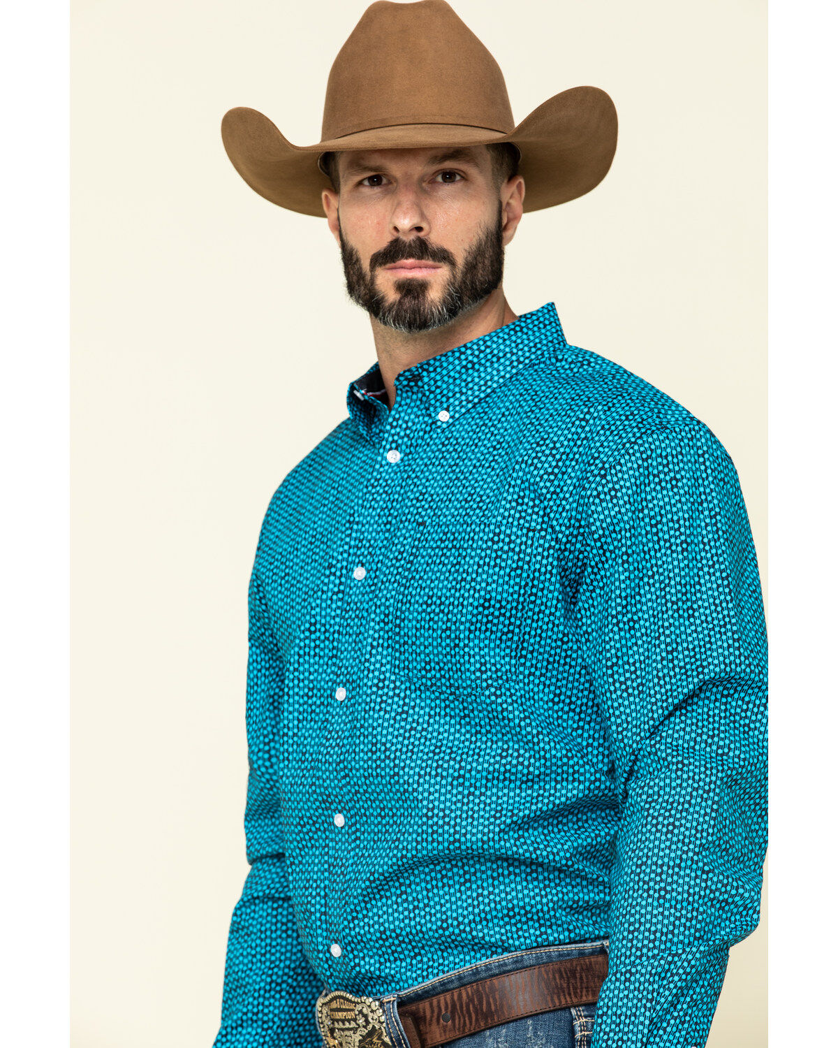 Image #3 - Cody James Core Men's Smokeshow Geo Print Long Sleeve Western Shirt, , hi-res