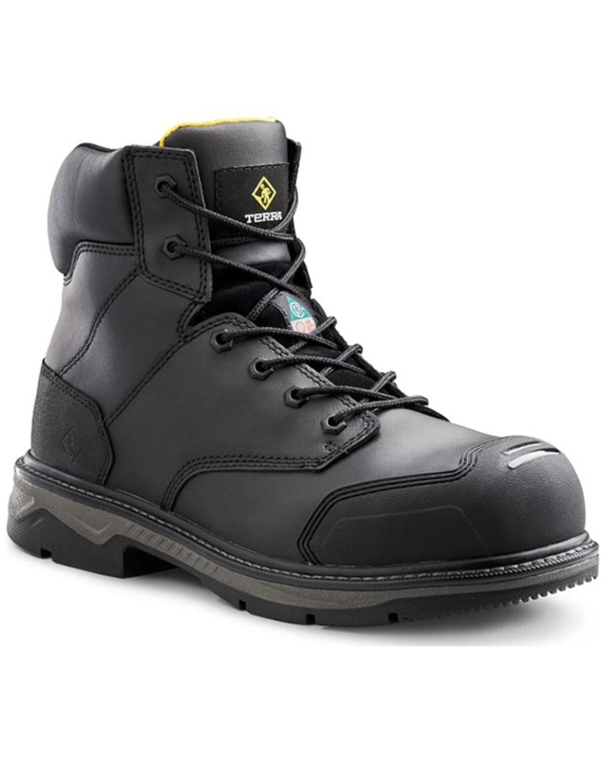Kodiak Men's 6" Patton Water Repellent Work Boots - Aluminum Toe, Black, hi-res