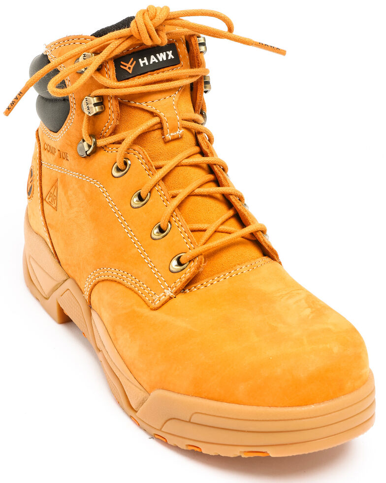 Hawx Men's Wheat Enforcer Lace-Up Work Boots - Composite Toe, Wheat, hi-res