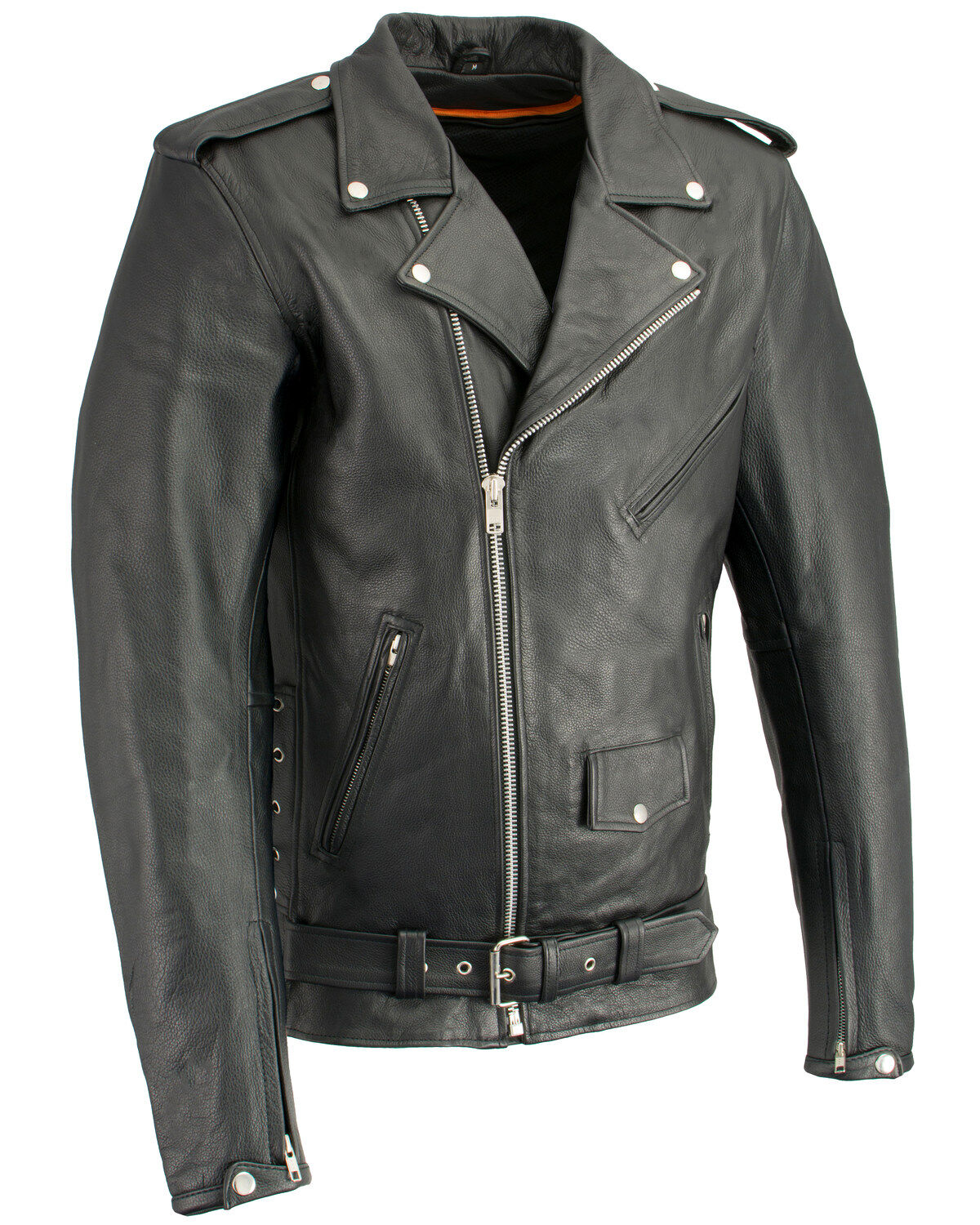 Image #2 - Milwaukee Leather Men's Classic Side Lace Concealed Carry Motorcycle Jacket - 5XTall, Black, hi-res