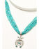 Image #1 - Shyanne Women's Wildheart Squash Blossom Beaded Necklace, Turquoise, hi-res