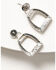 Image #4 - Lainey Wilson Women's Stirrup Drop Earrings, Silver, hi-res