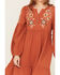 Image #3 - Jolt Women's Embroidered Gauze Mini Dress, Rust Copper, hi-res