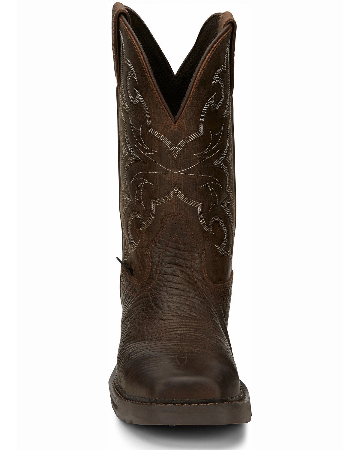 Justin Men's Amarillo Cactus Western Work Boot Steel Toe Brown 10.5 D