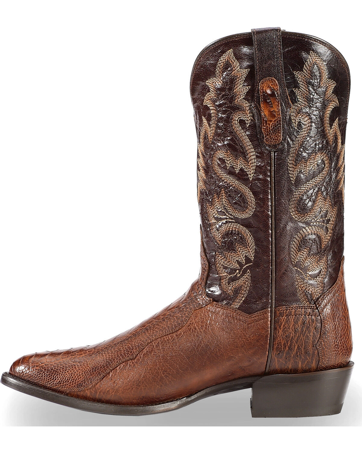 Image #3 - Dan Post Men's Brass Ostrich Leg Cowboy Boots - Medium Toe , , hi-res