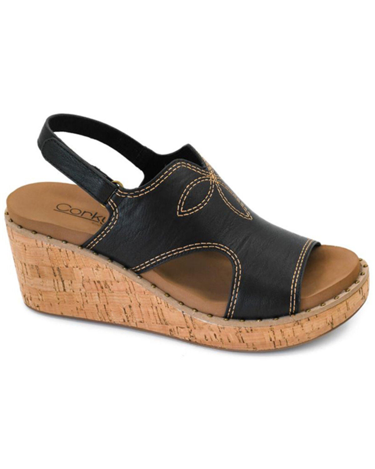 Image #1 - Corky's Women's Darlin Sandals, Black, hi-res