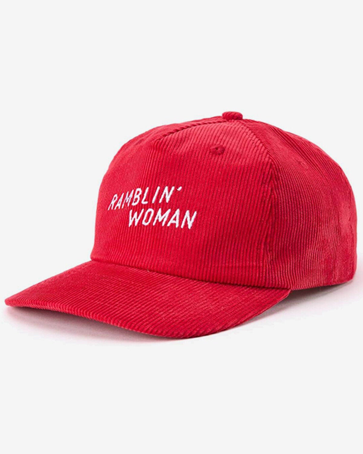Image #1 - Seager Women's Ramblin' Woman Corduroy Ball Cap, Red, hi-res