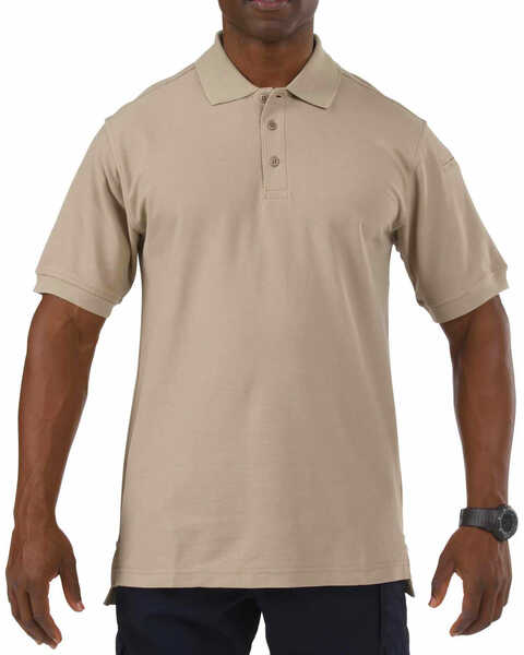 5.11 Tactical Men's Utility Short Sleeve Polo Shirt, Tan, hi-res