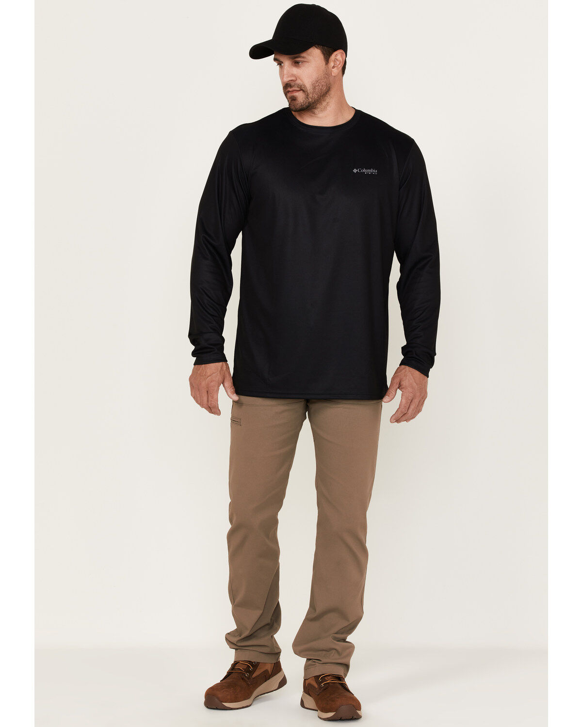 Image #2 - Columbia Men's PFG Terminal Tackle Flag Graphic Long Sleeve T-Shirt, Black, hi-res
