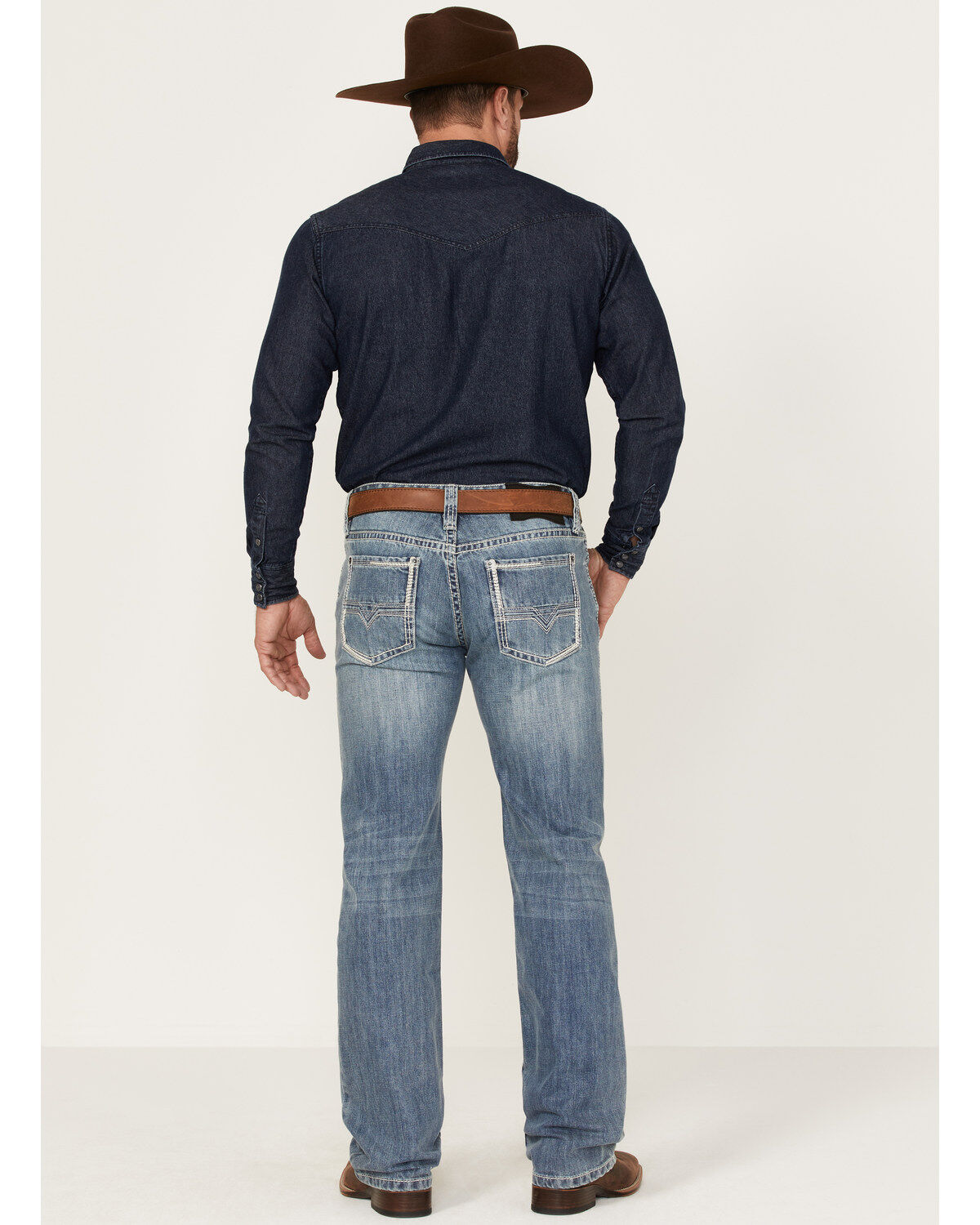 Image #1 - Rock & Roll Denim Men's Pistol Light Wash Regular Straight Jeans, Light Wash, hi-res