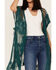 Shyanne Women's Medallion Lace Shawl, Deep Teal, hi-res