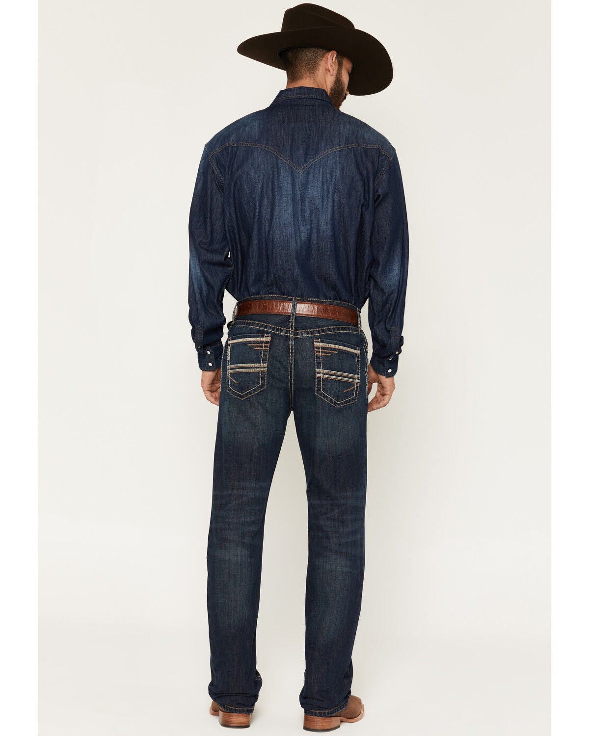 Image #3 - Cinch Men's Ian Rigid Dark Slim Bootcut Jeans, Indigo, hi-res