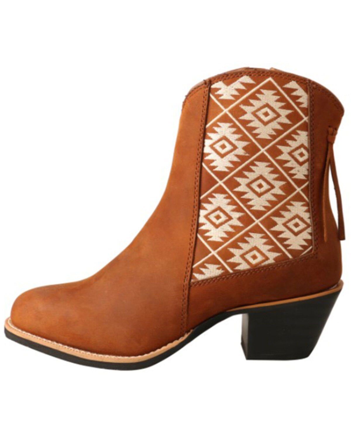 Image #3 - Twisted X Women's Southwestern Printed Western Booties - Round Toe, Brown, hi-res