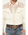 Image #3 - Scully Men's Solid Long Sleeve Pearl Snap Western Shirt, Cream, hi-res