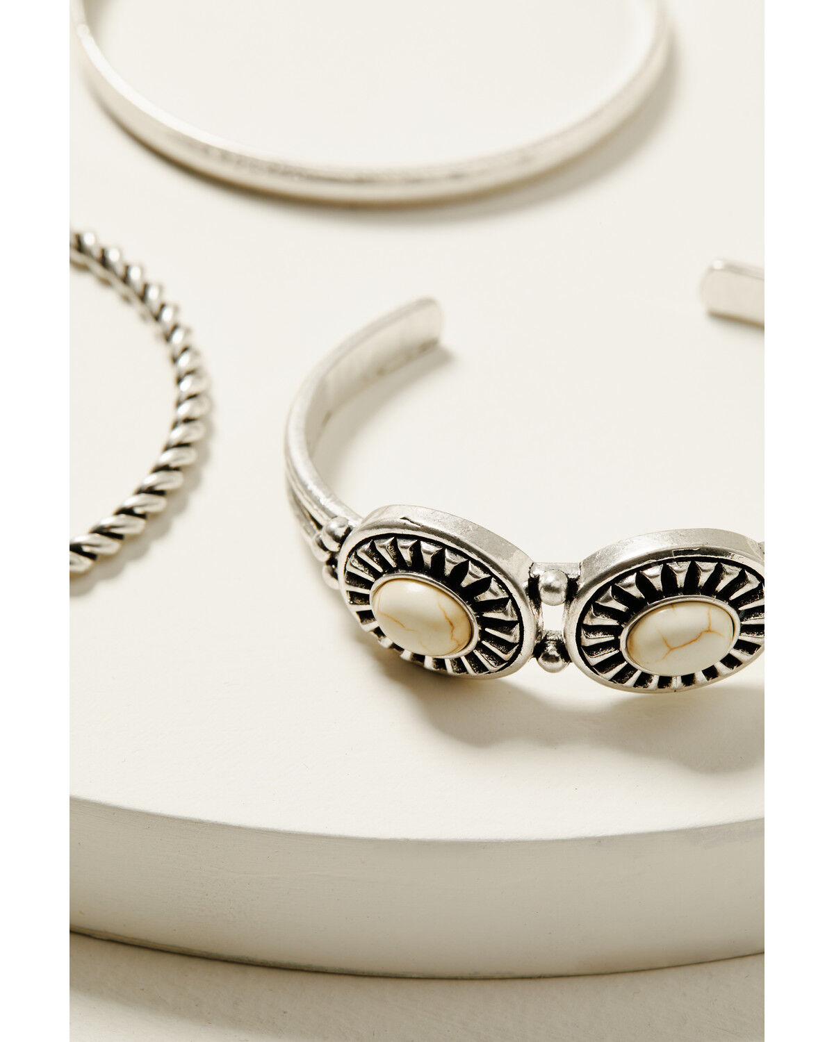 Image #2 - Shyanne Women's Cuff Bracelet Set - 3 Piece, Turquoise, hi-res