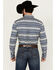 Image #4 - Cody James Men's Falcon Southwestern Striped Print Long Sleeve Button-Down Stretch Western Shirt, Blue, hi-res