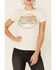 Image #2 - Pink Floyd Women's Freshness Vintage Logo Graphic Short Sleeve Tee, Natural, hi-res
