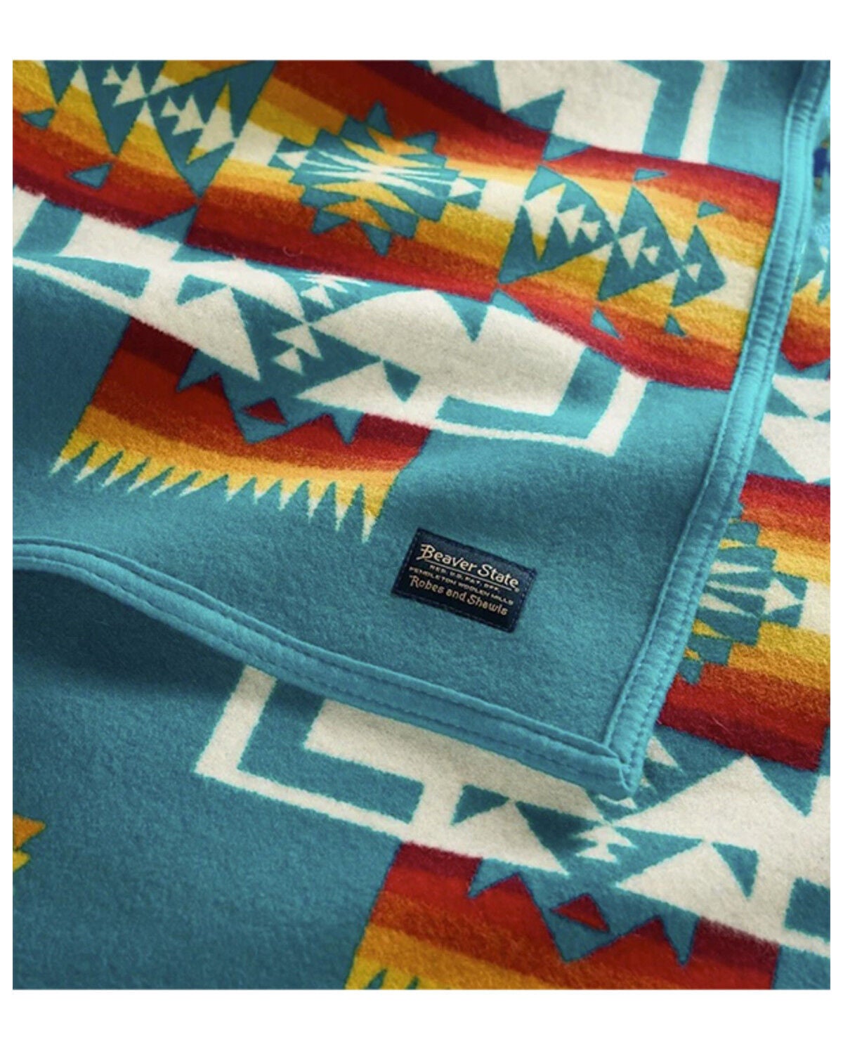 Image #3 - Pendleton Chief Joseph Blanket, Turquoise, hi-res