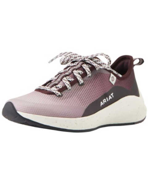Ariat Women's Shiftrunner Lace-Up Soft Work Sneakers - Round Toe , Pink, hi-res
