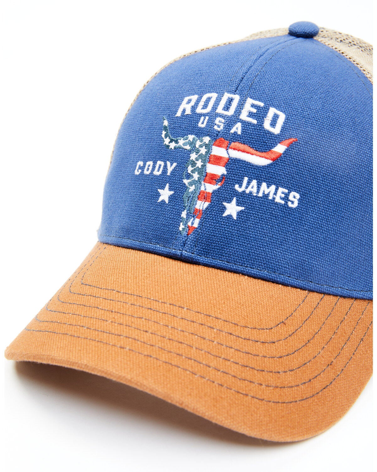 Cody James Men's Rodeo Steer Head Mesh-Back Ball Cap , Blue