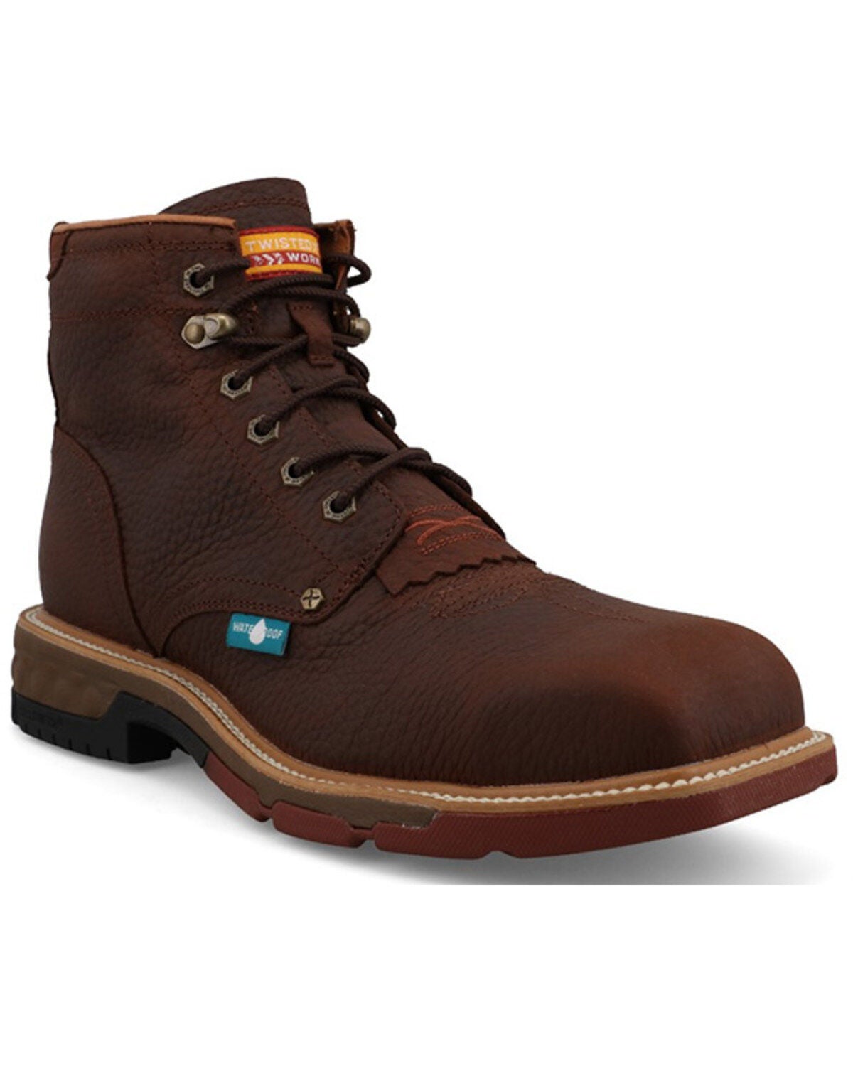 Twisted X Men's 6" CellStretch&reg; Lacer Work Boots - Nano Toe, Coffee, hi-res