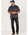 Image #2 - Scully Men's Paisley Floral Print Short Sleeve Button Down Western Shirt, , hi-res