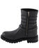 Image #3 - Milwaukee Leather Women's Triple Buckle Harness Moto Boots - Round Toe, Black, hi-res