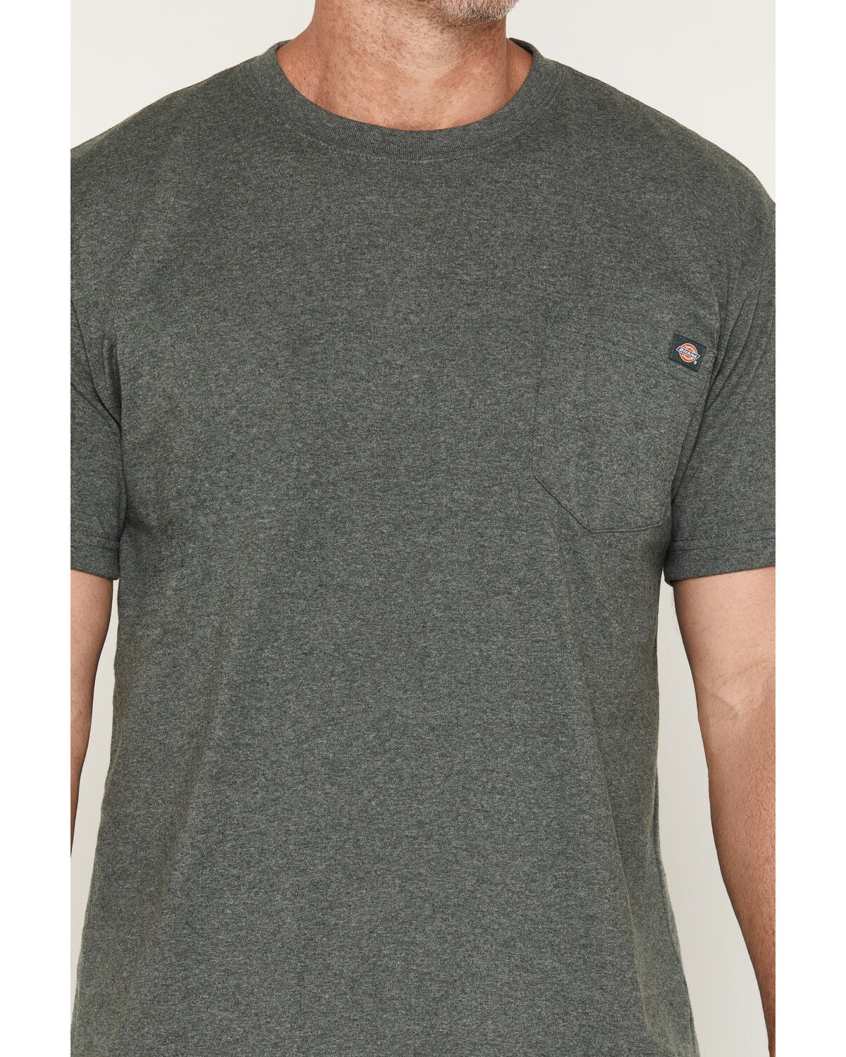 Image #3 - Dickies Men's Short Sleeve Heavyweight Work Shirt, Heather Green, hi-res