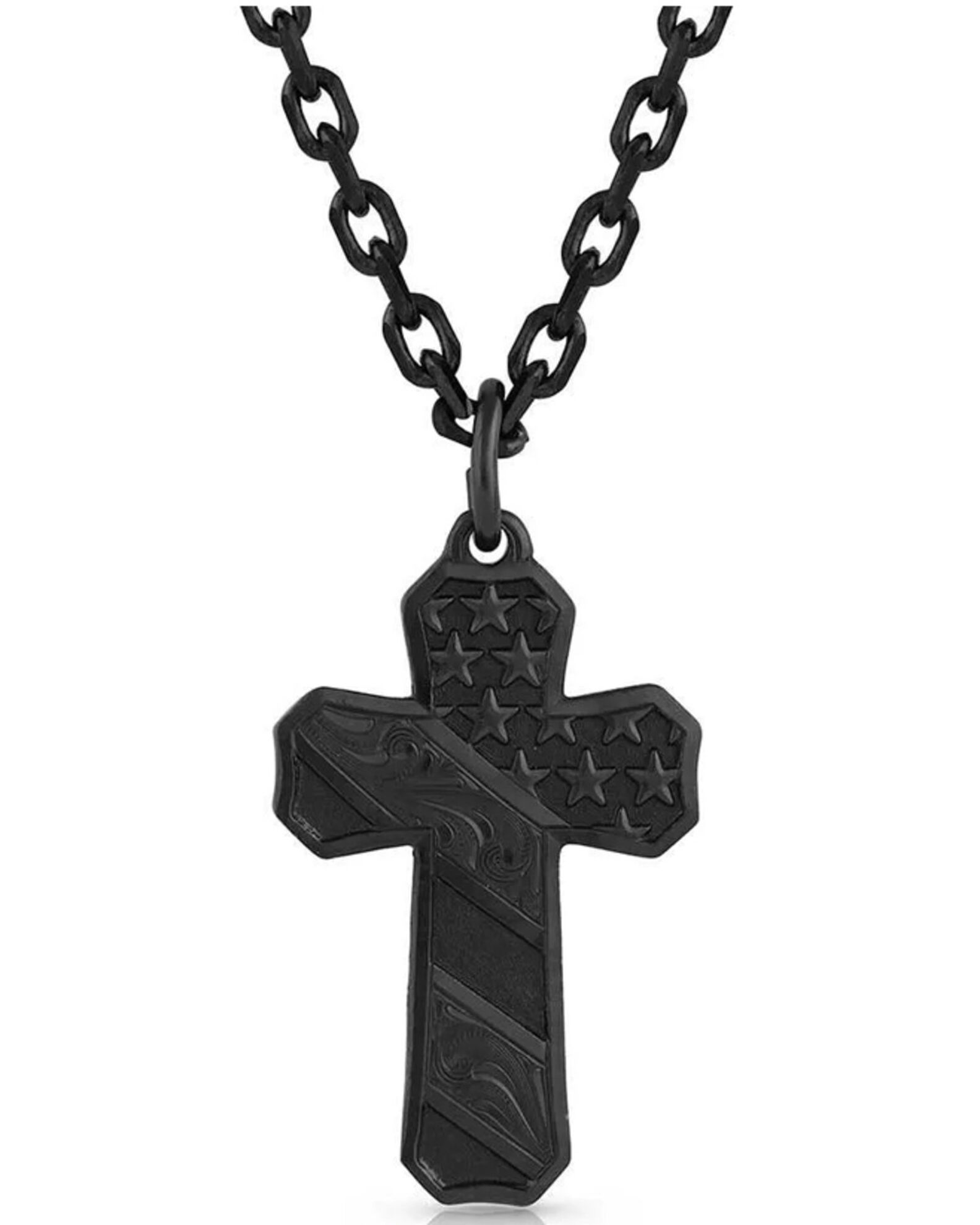 Montana Silversmiths Men s Faded Glory Cross Necklace Boot Barn